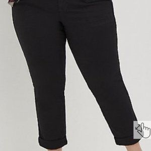 Torrid Black 28 Twill Aviator Crop Pants NWT Sold Out Online Retail $65.50 Work
